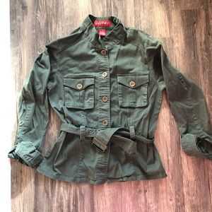 Army green utility jacket